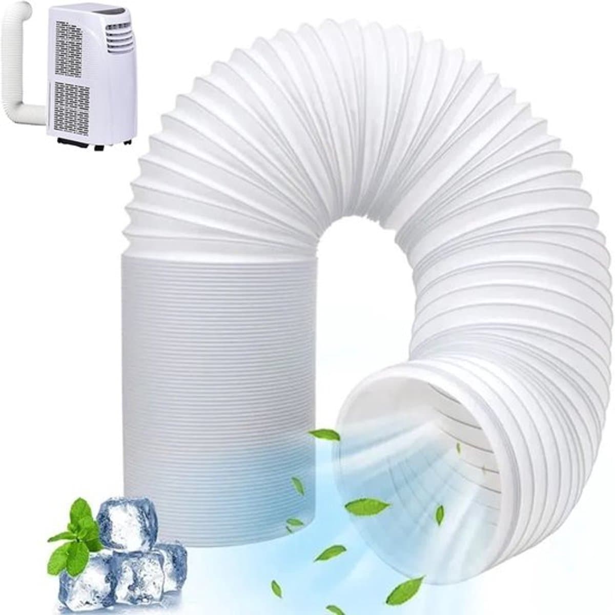 Airconditioningslang 150 mm - Draagbare airconditioning afvoerslang - Airconditioningslang - Linkshandige- Luchtafvoerslang - Buitendiameter Ø150 mm - Lengte 1,5 m — afbeelding 1