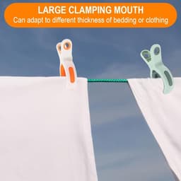 SnelShoppen - Handige Handdoek Klemmen voor Strandstoelen - 8 Stuks Grote Winddichte Antislip Handdoekclips - Duurzame Badhanddoek Klemmen in Kleurrij — thumbnail 4