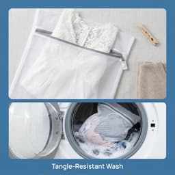 5 Stuks Wasnetten voor Fijne Was, 40x50cm Wasgoed Zak met Ritssluiting | Ideaal voor Ondergoed, Kleding en Delicate Stoffen — thumbnail 2