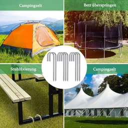 Omgoods - Set van 8 Gegalvaniseerde Grondankers voor Tent en Tuin — thumbnail 5