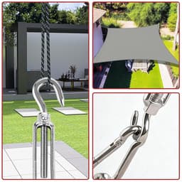 SnelShoppen - Pack van 12 M8 x 192 mm Kabel Tensioners RVS 304 Verstelbare Spanners met Haken, Tuinzonnescherm Spanner, Waslijn Spanner, Hek Spanner v — thumbnail 5