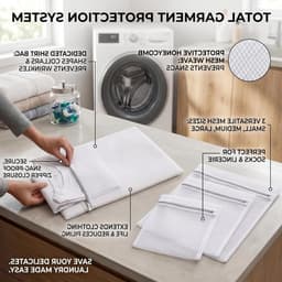 Duurzame Waszakken Set van 3 Stuks met Rits - Bescherming voor Kleding, Antiklit en Reisopslag 50x40cm — thumbnail 2
