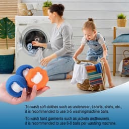 SnelShoppen - Haarvanger Voor Wasmachine, 8 Stuks Herbruikbare Haar Vangers, Verwijdert Effectief Honden- en Kattenhaar, Geschikt Voor Kleding en Bedl — thumbnail 2