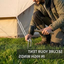 Set van 10 grote tuinpinnen van gegalvaniseerd staal, robuuste grondankers voor tenten, partytenten en schuren — thumbnail 2