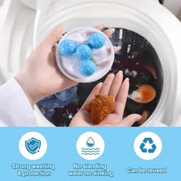 6 stuks filterzakken, wasmachine, haarverwijderaar, herbruikbare haarfilter, netzak, verwijdert dierenharen, pluisjes - ShopVlot — thumbnail 2