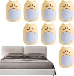 Lakengrijpers - Beddengoedclips - Netjes slapen - Naaldvrije bevestiging - 8 stuks - Geel en rood — thumbnail 5