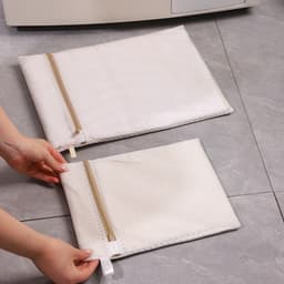 Waszakken – 2 stuks– XL-50*60cm – Waszakken van mesh – Beschermzak – Wasbeschermzak – Beschermzakken voor kleding – Herbruikbaar – Vormbehoudende bescherming – Geschikt voor fijne was, lingerie, nachtkleding, sokken, enz. — thumbnail 3
