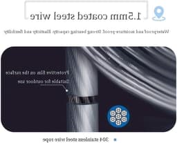 Waslijn - Droogrek - Kleding Drogen - Ruimtebesparend Ontwerp - 12 meter - Goud — thumbnail 1