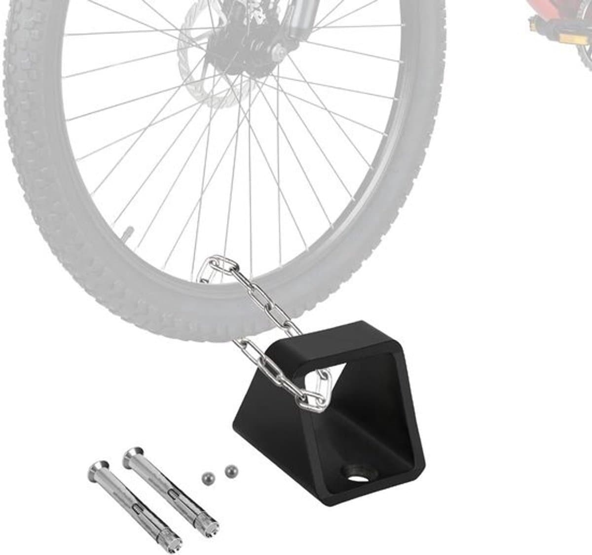 Grondanker Motorfiets Fiets - Muuranker Universeel - Diefstal Beveiliging - Eendelige Vorming - 145 x 123 cm - Grijs — afbeelding 1