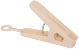 5Five Wasgoed droogcarrousel/droogmolen - 32 clips/knijpers - beige - kunststof - 40 x 12 x 43 cm - ruimte besparend — thumbnail 2