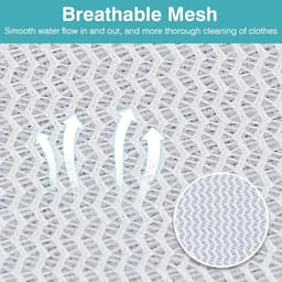 Grote wasnetten voor wasmachine, 60 x 80 cm, waszak met ritssluiting voor lingerie, schoenen en sokken — thumbnail 4
