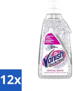 12 x Vanish Oxi Action - Kristalwit - Vlekkenverwijderaar Gel - Zonder Bleek - Witte Was - 15 Wasbeurten - Vlekkenverwijderaar - Witte Was - Wasmiddel - Vlekken Verwijderen - Wit Maken — thumbnail 1