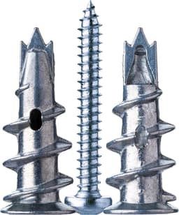 50 stuks, zelfborende gipsplaatdeuvels, metaal met schroeven, voor bevestiging in beton, baksteen, gipsplaten enz — thumbnail 1