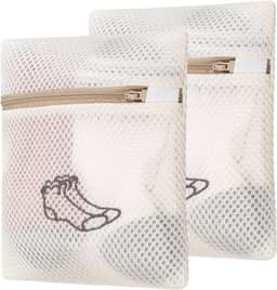 Wasmachine waszakken set van 2, mesh netzakken voor delicate kleding, ondergoed, sokken en beddengoed, 18 x 20 + 40 x 50 cm — thumbnail 1
