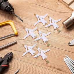 Set van 100 holle ruimtepluggen, vlinder, gipsplaat, dowels, vliegtuigvorm, vlindervorm, met schroeven, voor gipsplaat, gipsvezelplaten, beton, bakstenen, holle wand — thumbnail 2