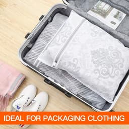 Kleine netwaszak, lingerietas voor fijne was, netwaszak met ritssluiting, drogerzak voor het reinigen en drogen van kleding, beha, broeken, sokken, speelgoed, handschoenen — thumbnail 3