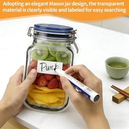 Mason Jar Zip Zakken - Kunststof - Herbruikbaar en Luchtdicht - Staande Bodem - Voor Voedselopslag — thumbnail 4