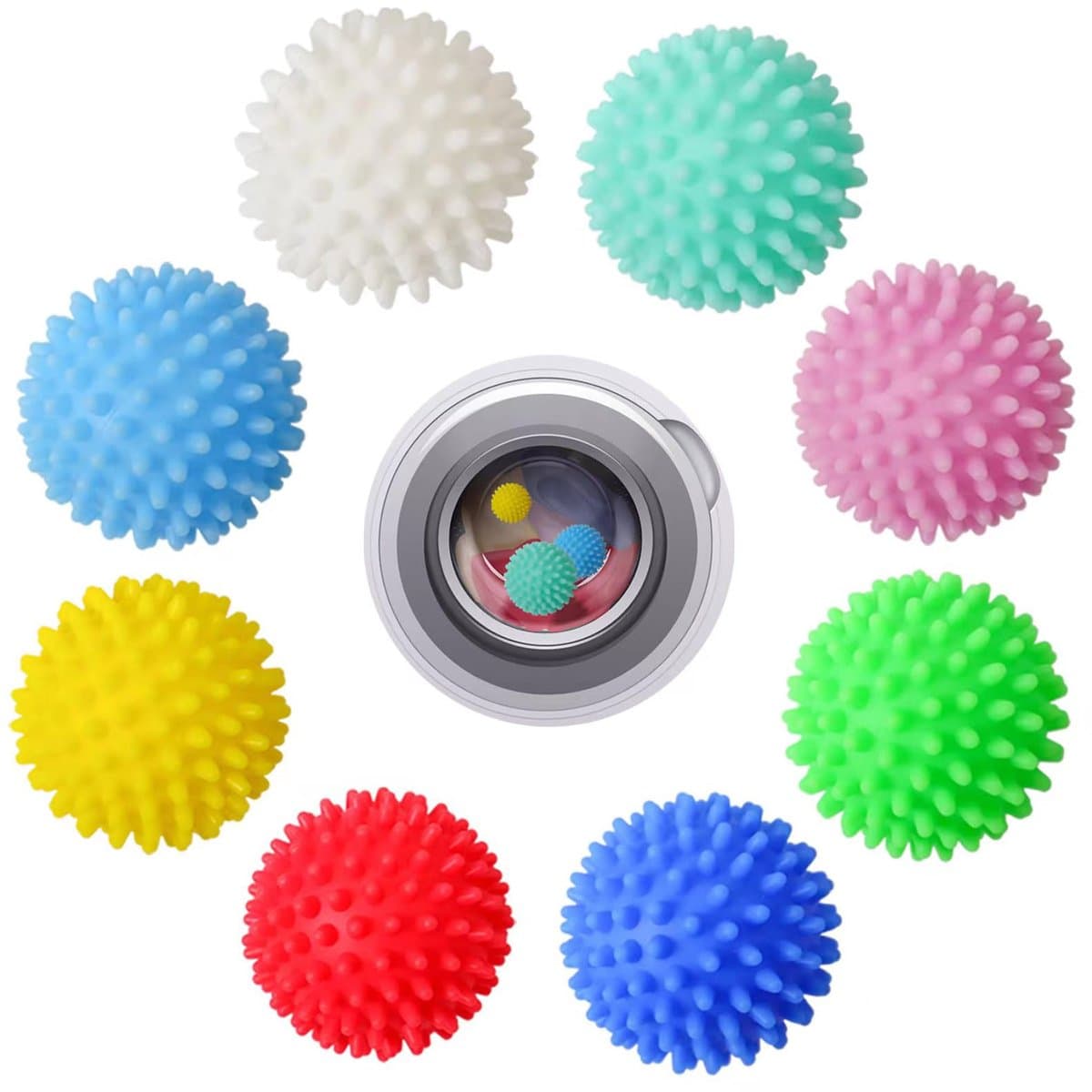 Drogerballen voor wasdroger - 8 stuks wasbal - donsjacks - sneller drogen - ShopVlot — afbeelding 1
