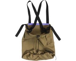 Canvas Tuinschort - Plukzak Schort - Fruit Plukken - Stalen Ring - 62.5 x 47 cm - Khaki