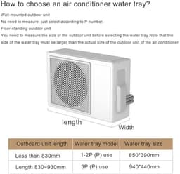 Condensopvangbak Airco - Wateropvangbak Lekbak - Airco Condens Afvoeren - Roestvrijstaal Lekvrij - 2 Meter Slang - Zilver — thumbnail 5