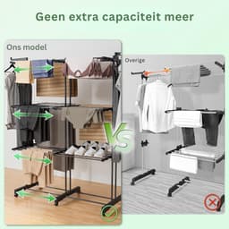 CRLYN® Wasrek Staand - Droogrek Inklapbaar - Droogtoren — thumbnail 5