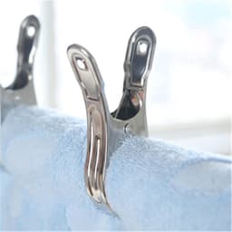 Wasknijpers - Kledingklemmen - Kleding Drogen - Roestvrij Staal - 10 Stuks - Zilver — thumbnail 2