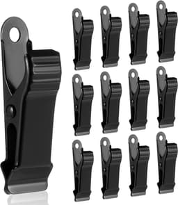 Metalen klemmen, 12 stuks krokodillenklemmen, 1,3 cm, klein, antislip, gordijnklem, brede veerklemmen, zwart, mini-wasknijpers voor foto's, gordijnen, kleding, snacks, knutselwerk — thumbnail 1