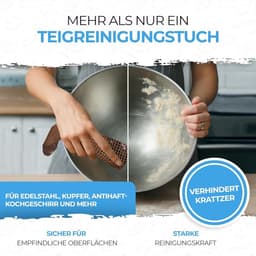 8-delige set afwasnetten, platte netten, grote microvezeldoeken, duurzaam en praktisch voor langdurig gebruik met roestvrij staal, siliconen en porselein — thumbnail 4