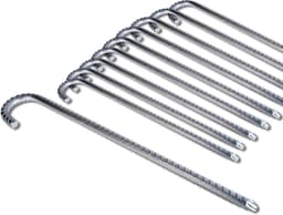 J-vormige draadnagels - 10stuks - 6*300mm - nagels - tentnagels - metalen grondpinnen - windbestendige grondpinnen - grondpinnen en ankers - gegalvaniseerde grondankers - geschikt voor trampolines, tenten, kamperen om tenten of touwen vast te zetten — thumbnail 1