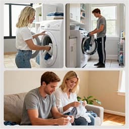 Set van 2 Wasnetten 40 x 30 cm voor de Wasmachine, Fijnmazige Netten met Trekkoord, Herbruikbaar voor Ondergoed, Sokken en Babykleding, Bescherming tijdens de Was — thumbnail 2