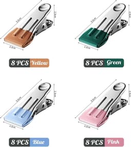 Roestvrijstalen Wasknijpers 32 Stuks - Duurzame, Multifunctionele en Antislip Kledingknijpers voor Sterke Bevestiging — thumbnail 5