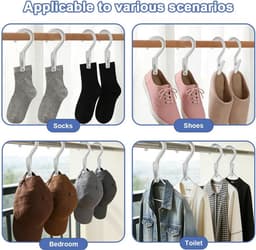 Thijox - Antislip Hanger Clips - 20 Stuks Washaken - Draagbare Antislip Plastic Hangers - Grote Wasknijpers voor Kleding, Hoeden, Handdoeken, Sokken - — thumbnail 5