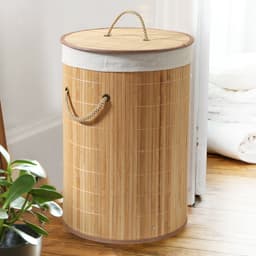 CALICOSY - Ronde bamboe wasmand met meerdere touwgrepen 40x40x50cm — thumbnail 2