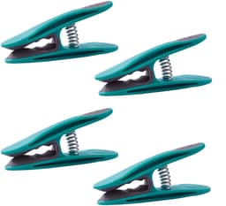 24 Wasknijpers - Kleding Klemmen - Was Ophangen - Softgrip Zonder Afdruk - 70 mm Lengte - Turquoise Grijs — thumbnail 5