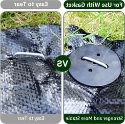 200 Pcs Buffer Discs voor Grondankers - Zwarte Plastic Bufferplaten voor Tuin, Boerderij en Landschapsarchitectuur — thumbnail 3