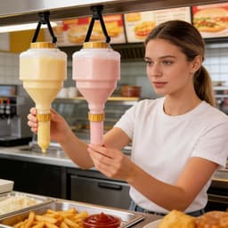 Knijpfles - Voedselveilig Materiaal - Lekdicht en Afneembaar - Voor Keuken en Restaurant — thumbnail 5