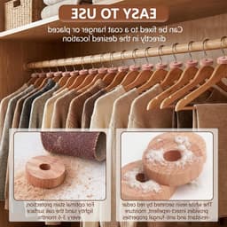 Set van 30 Cederhouten Ringen voor Lavendelzakken - Natuurlijke Mottenbeschermer, Geurverfrisser en Chemievrij Product voor Kasten en Wasruimtes — thumbnail 4