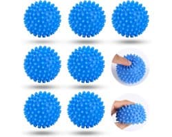 6 stuks, wasballen voor wasmachine, droger, voor donzige was, herbruikbaar