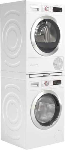 KIRA® Tussenstuk Wasmachine Droger - Laadcapaciteit 100kg - Wasdroger - Stapelkit voor Wasmachine en Droger - Wit - 54cm x 60cm x 8cm — thumbnail 5