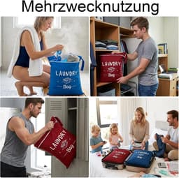 SnelShoppen - 2 Stuks Waszakken voor Reizen - Grote Waterdichte Vuilwaszakken met Handvat en Ritssluiting - Opvouwbare Natte Tas voor Zwemspullen, Thu — thumbnail 4
