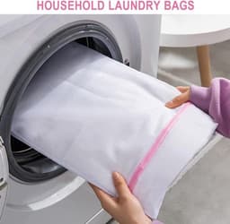Thijox - Wasnet voor Wasmachine - Set van 2 Grote Waszakken 50 x 60 cm - Duurzame Waszak met Rits voor Beddengoed, Handdoeken en Reizen — thumbnail 5