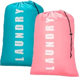 SnelShoppen - 3 Pack Vouwbare Reis Waszakken 92x61cm - Grote Waszakken met Trekkoord - Ideaal voor Thuis, Reizen, Camping - Kleurenset — thumbnail 5