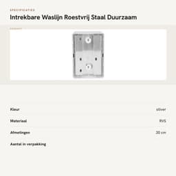 Jhubersproducts - Intrekbare Waslijn - Roestvrij Staal - Duurzaam en Modern - Zilver - Geschikt voor Binnen en Buiten - 4,2 Meter Droogruimte — thumbnail 4