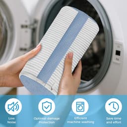 2 stuks schoenwaszak, schoenwaszak, wasmachine, rondom reiniging, herbruikbare waszak, schoenen voor wasmachine met verborgen ritssluiting, wasnet voor sneakers — thumbnail 5