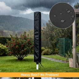Rotary Waslijnhoes met Rits - Universele 420D Oxford Waterdichte Bescherming voor Buiten, Weerbestendige Waslijn Bescherming en Tuinaccessoires — thumbnail 2
