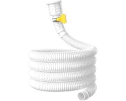 KZQ Flexibele Afvoerslang Voor Airconditioning 1,5 M Met Op Maat Te Snijden Rubberen Adapter En Slangklem Wit Universeel Voor Airco En Warmtepomp