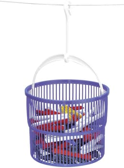 3716010100 wasknijper-mandenset, incl. 30 wasknijpers, polypropyleen, 19 x 9 x 19 cm, blauw — thumbnail 4