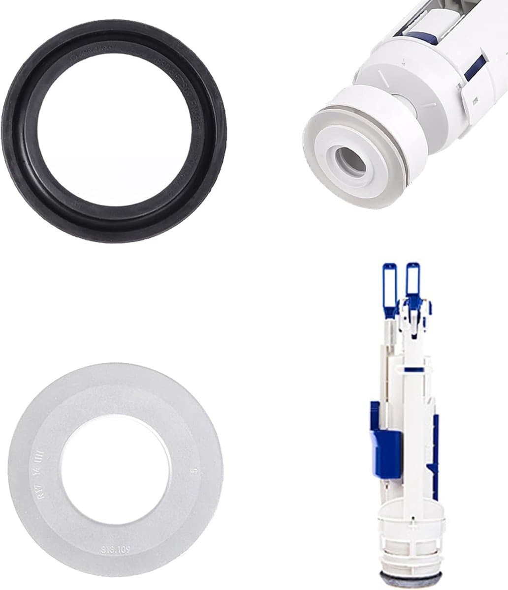 2 stuks afdichtingen voor Geberit tank, afdichtingsset voor wastafel en sifon, compatibel met Geberit tanks nr. 890.615, 818.109 — afbeelding 1