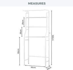 Rekken boven wasmachine - waterdichte opbergplank - multifunctioneel - bespaar ruimte met 3 planken - ShopVlot — thumbnail 5