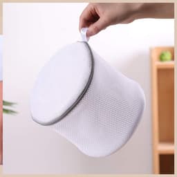 Cilindrische mesh waszakken 4-pack, zware waszakken met veilige ritssluitingen voor ondergoed, beha's en delicate kleding, ideaal voor wasmachines en handwas — thumbnail 5